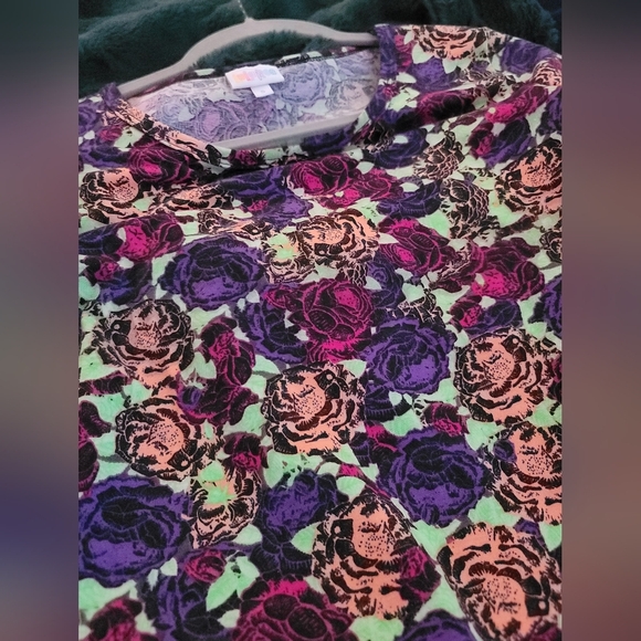Lularoe Julia‎ Dress, Rose Print - Picture 6 of 7